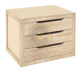 Cassettiera Legno 3 Cassetti In Pin