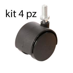 KIT 4 RUOTE ROTELLE PER CARRELLI CA