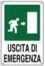 CARTELLO USCITA D\'EMERGENZA PORTA E