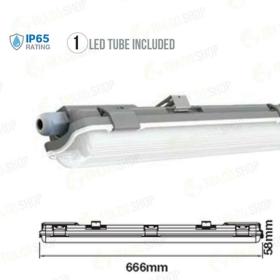 LED PLAFONIERA IMPERMEABILE 60CM 1*