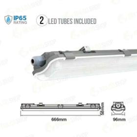LED PLAFONIERA IMPERMEABILE 60CM 2*