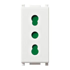 VIMAR PLANA PRESA BIPASSO 2P-T 16A  BIANCO 14203 ORIGINALE