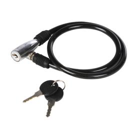 LUCCHETTO CATENA CAVO a MOLLA SPIRALE ANTIFURTO CHIAVE SUPPORTO BICI BICICLETTA