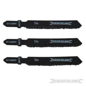 Lame per seghetto per ceramica 3 p.zi Silverline ST130 RIFF