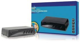 COMMUTATORE AUDIO / VIDEO MANUALE 4 PORTE PRESA CUFFIA