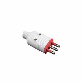 SPINA volante IN GOMMA ANTISCHIACCIAMENTO 10A 250V RS78003 Uso Professionale