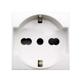 AVE Presa schuko bipasso Banquise S45, 2P-T 10/16A  45B90/15TS