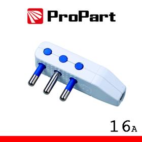 Spina 16A 2P-T uscita cavo 90 polybag