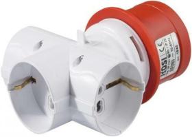ROSI MATERIALE ELETTRICO ADATTATORE DA SPINA INDUSTRIALE 16A 5P 400V A 3 PRESE