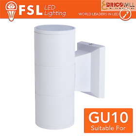 APPLIQUE 2 VIE CON PORTALAMPADA GU10 ILLUMINAZIONE BIDIREZIONALE IP54 ESTERNO