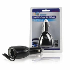 Caricatore dual USB per auto  a due porte con presa accendisigari 12 V