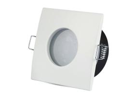 Porta Faretto Led GU10 MR16 Incasso Quadrato Colore Bianco Impermeabile IP54 SKU