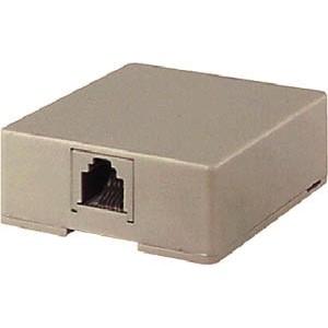 Presa da parete telefonica PER PLUGS 8P/8C RJ45  BORCHIA  biadesivo a vite