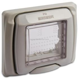 MST43502 SUB Placca protet.IP55 2P.GRIGIO