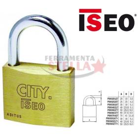 LUCCHETTO LUCCHETTINO AD ARCO OTTONE 40 MM CANCELLO ARMADIETTO CATENA ISEO CITY