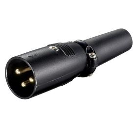 Goobay XLR spina 3 poli maschio nero cavo audio microfono