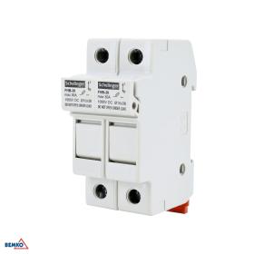BASE PORTAFUSIBILI A 2 POLI PER FUSIBILI 10x38 1000V DC MAX. 32A