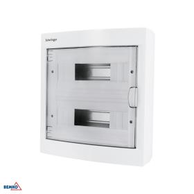 QUADRO DI DISTRIBUZIONE MONTAGGIO PARETE IP40 TERMINALI 24N-2x12P PORTA SINGOLA