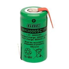 Batteria ricaricabile ni-mh sc 3000mah gbc 1,2 VOLT