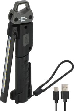 LAMPADA TORCIA PORTATILE DA LAVORO PIEGHEVOLE LED 400 LM A BATTERIA-CAVO USB
