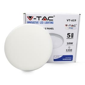 V-TAC - MINI PANNELLO LED AD INCASSO 18W CHIP SAMSUNG ROTONDO 4000K