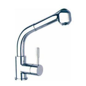 RUBINETTO MISCELATORE MONO LAVELLO CUCINA CON DOCCETTA ESTRAIBILE CROMO GEMINI