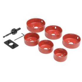 SET KIT 9 FRESE A TAZZA HSS BIMETALLICHE PER TRAPANO AVVITATORE FORA CARTONGESSO