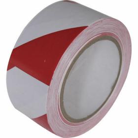 NASTRO ADESIVO SEGNALETICO bianco rosso 50X33m ANTIFORTUNISTICA EDILIZIA SEGNALE