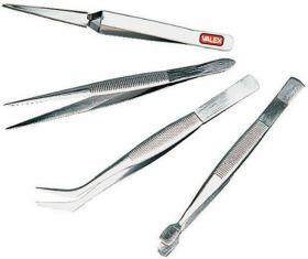 PINZE DI PRECISIONE PINZETTE PINZETTA SET KIT 4 PEZZI VALEX ACCIAIO INOX PINZA
