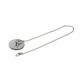 TAPPO cromato in PVC 1 1/2"  per PILETTA CON CATENA SCARICO LAVELLO  LAVABO
