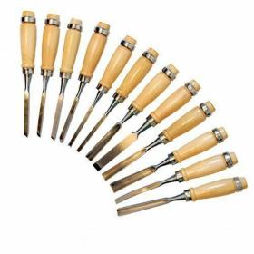 SET 12 PZ SGORBIE PER INTAGLIO SCALPELLI SCALPELLINI UTENSILI LEGNO FALEGNAME