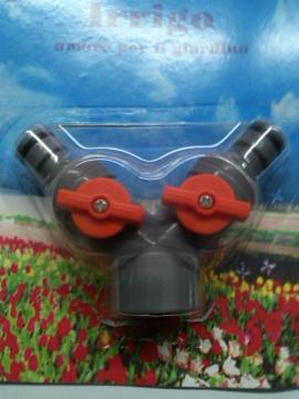 PRESA PER RUBINETTI DUPLEX PLASTICA ATTACCO 3/4 FEMMINA POMPA GIARDINO TUBO