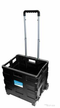 Cassetta Pvc Portatile pieghevole carrello in plastica spesa oggetti a trolley