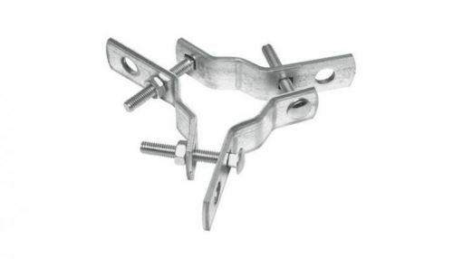 Ralla Tris Fissaggio Pali Antenna 30-60mm Acciaio Zincato con Viti