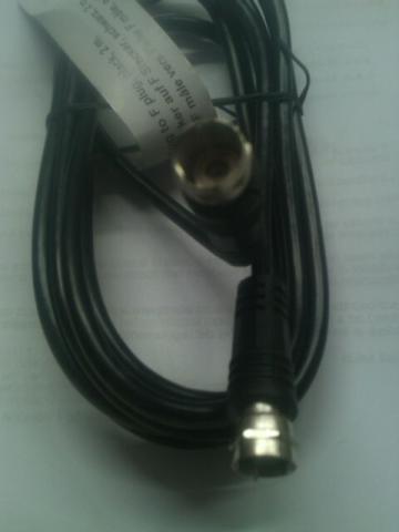 CAVO ANTENNA CON CONNETTORI F X DECODER SAT E LNB 2,00 metri