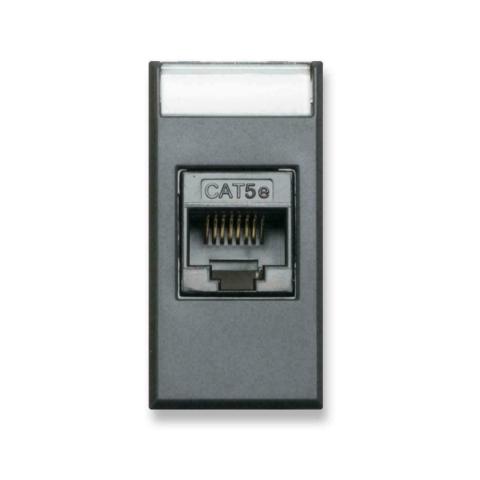 AVE 445027C5E PRESA RJ45 CAT5E UTP NON SCHERMATA TEKLA S44 COLORE GRIGIO 1 MOD
