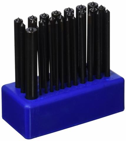 KIT PUNZONI x PUNZONATURA riprodurre marcatura precisa  ACCIAIO appuntita 28 pz