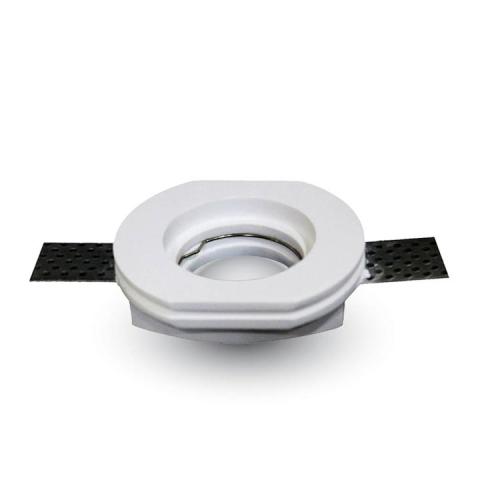 LED GU10 FITTING ROUND GYPSUM ?100 WHITE