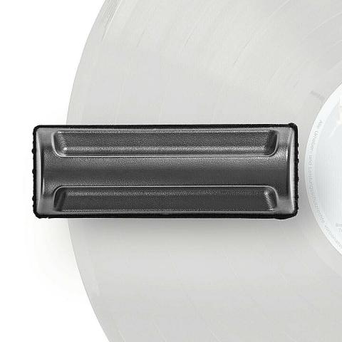 SPAZZOLA ANTISTATICA SETOLA FIBRA di CARBONIO PULISCI PULIZIA DISCHI in VINILE