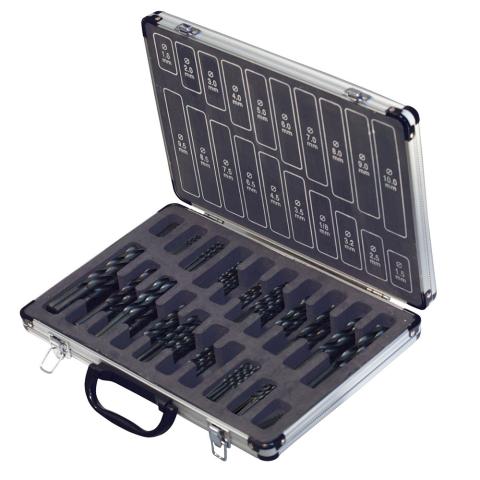 Kit Punte inserti Jobber HSS-R in acciaio temperato Silverline per trapano 170pz