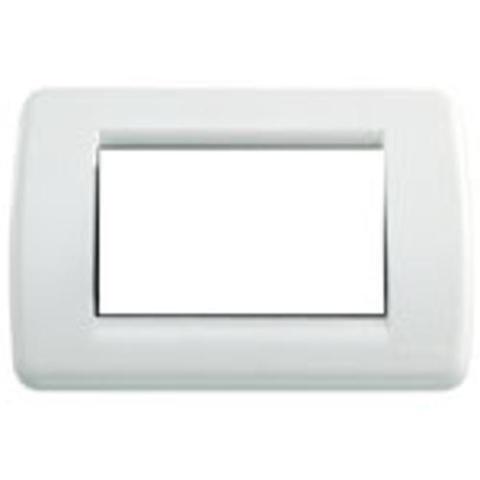 VIMAR PLACCA 3 MODULI RONDO' BIANCO BRILLANTE SERIE IDEA 16763.01