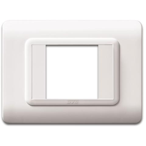 Placca Rettangolare In Tecnopolimero Bianco S44 2 Moduli AVE 44PY02B