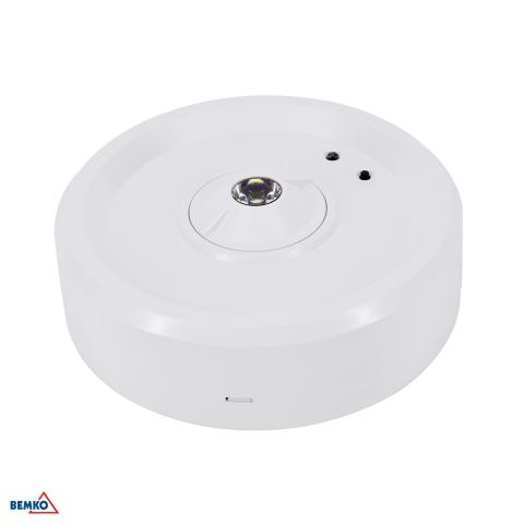 APPARECCHIO DI EMERGENZA SCALER TONDO 3W OTTICA FOCALIZZATA IP40  3H CNBOP