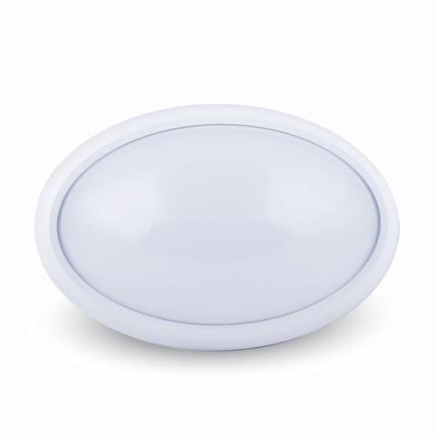 PLAFONIERA LED OVALE CORPO BIANCO BIANCO IP66 6000K  8W