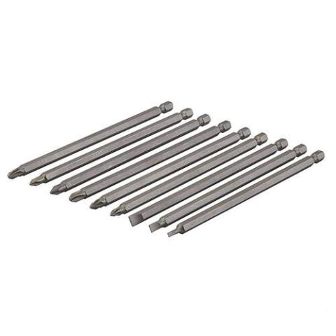 SET 9 INSERTI PUNTE PUNTA TRAPANO AVVITATORE CACCIAVITE CACCIAVITI EXTRA LUNGHE