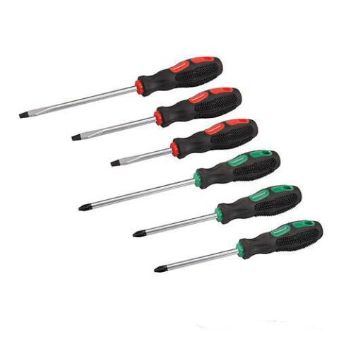CACCIAVITI PER VITI CON INTAGLIO E POZIDRIV SERIE 6 PEZZI CRV GIRAVITI KIT