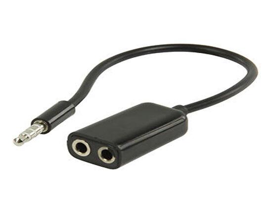 CAVO SDOPPIATORE CUFFIE JACK 3,5 mm A 2 JACK 3,5 mm PLACCATO ORO IPOD MP3
