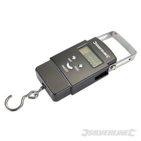 DINAMOMETRO DIGITALE 40 kg BILANCIA A GANCIO PORTATILE PESA VALIGIA ECC