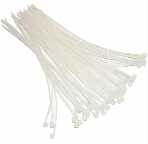 FASCETTE DI CABLAGGIO CAVI IN NYLON STRINGICAVO BIANCHE 250X4,6 BIANCO 100 pezz