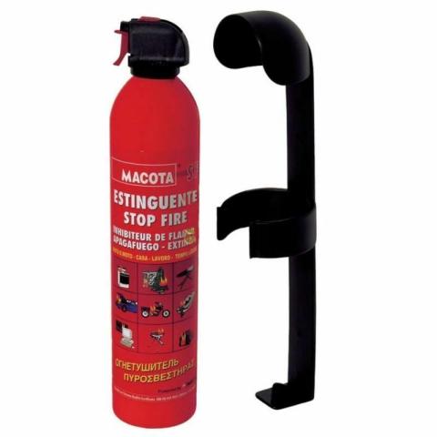 ESTINTORE PORTATILE 1 KG CON SUPPORTO PER AUTO BARCA BARBECUE ANTINCENDIO